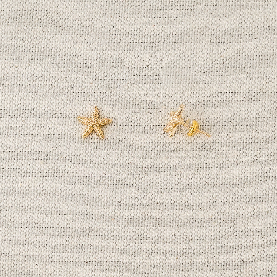 Mini Aretes Estrella de Mar en Oro