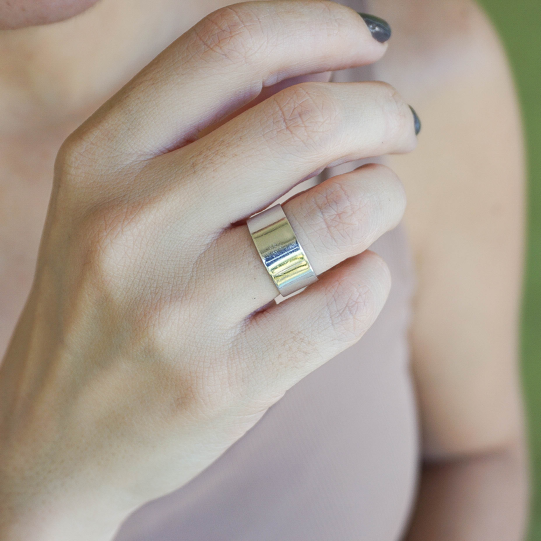 Bold Stacked Ring in Silver - emme