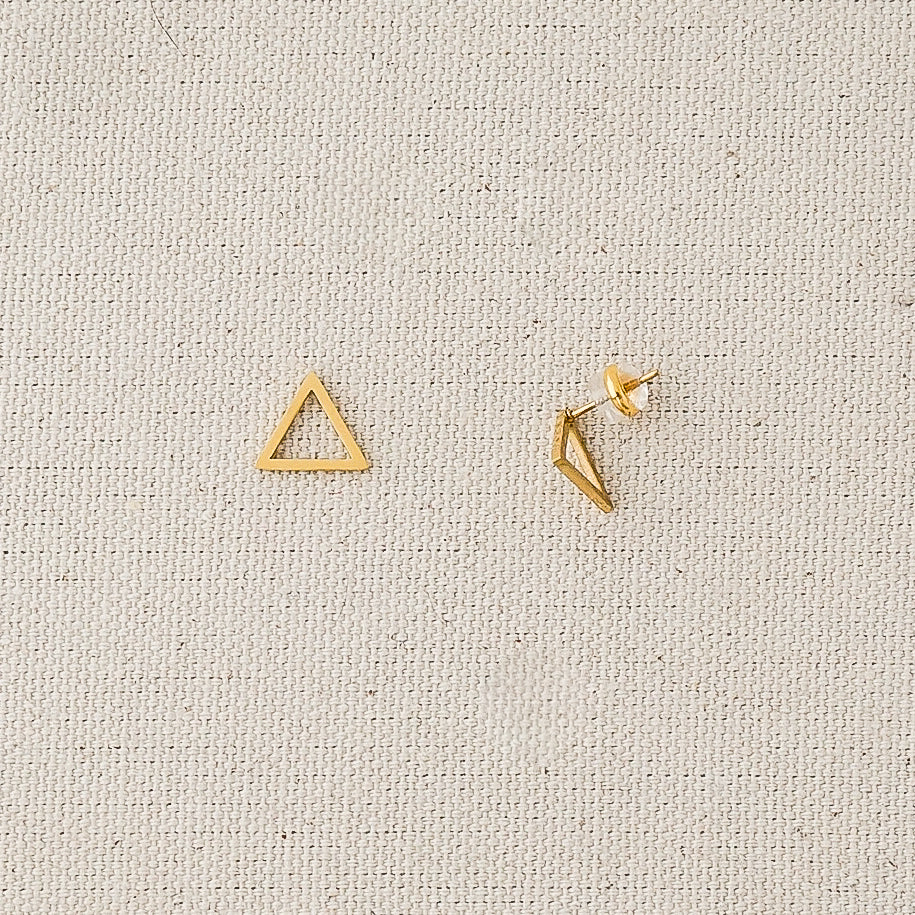Mini Aretes Triangulo en Oro