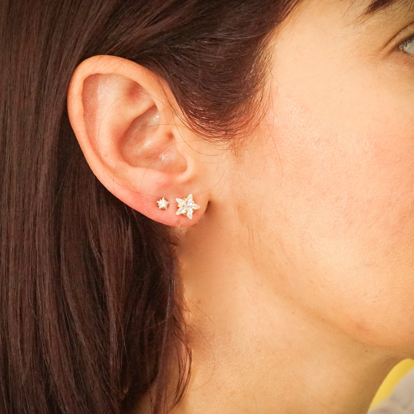 Mini Aretes Dorados Mama + Hija