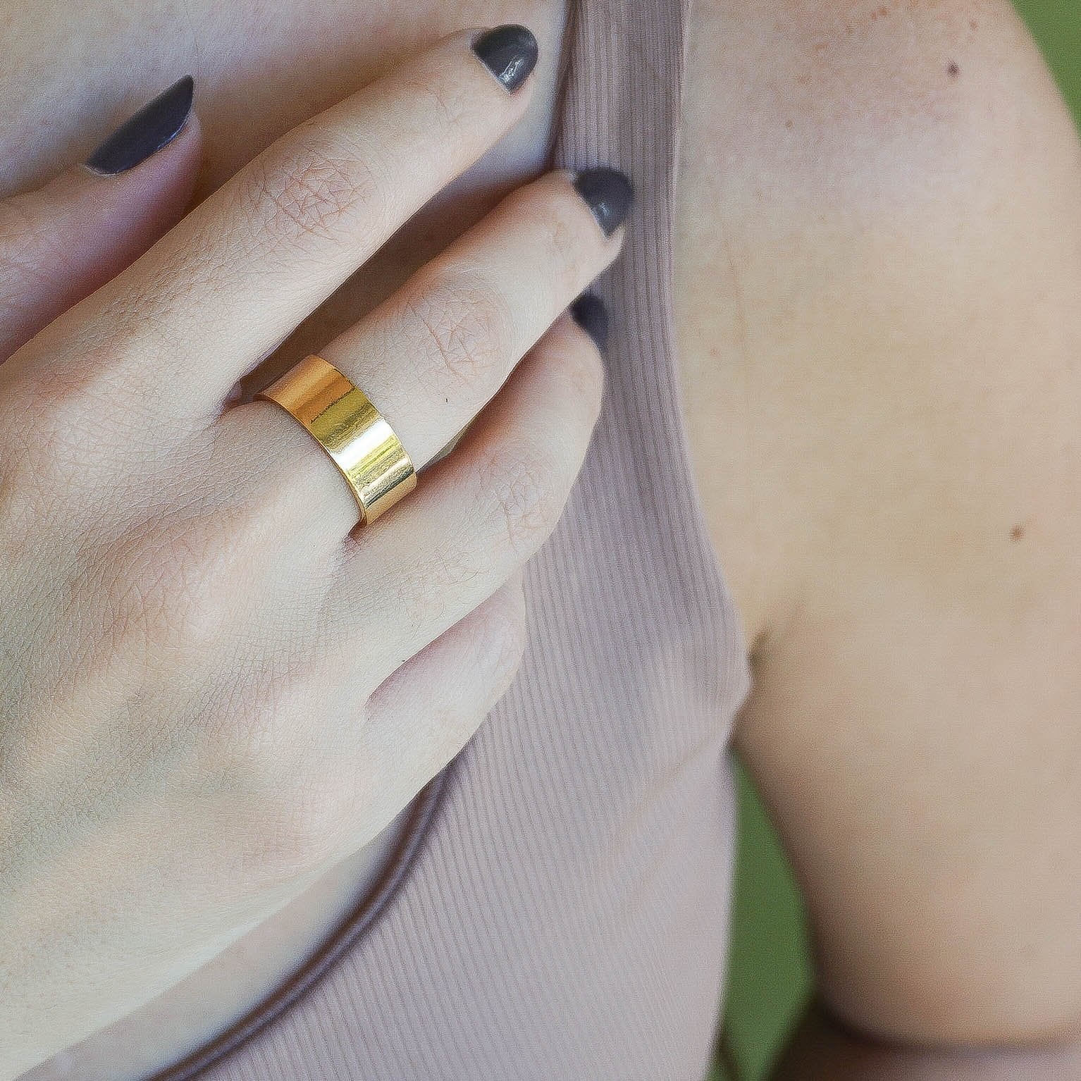 Bold Stacked Ring in Shiny Gold - emme