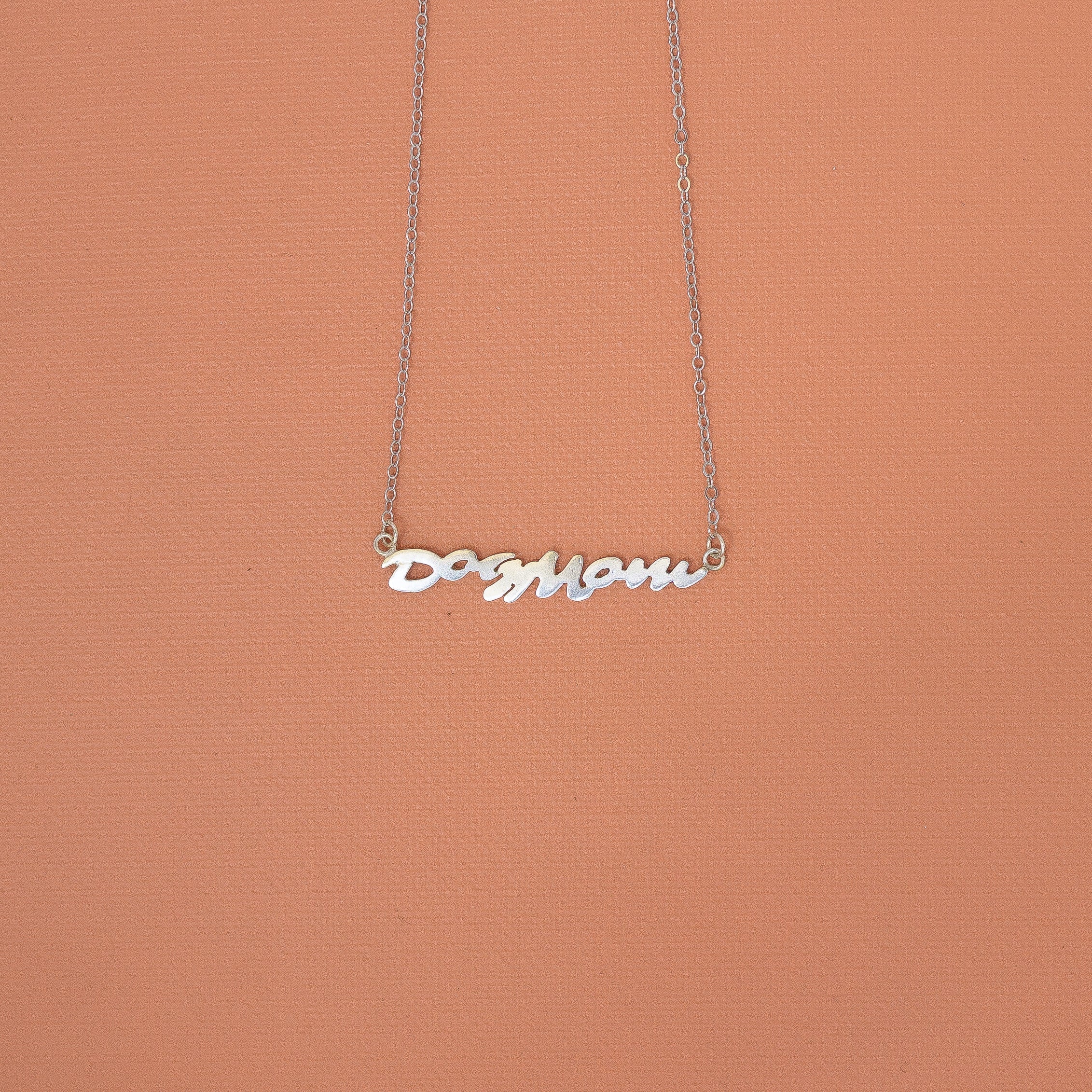 Dog Mom Pendant in Silver - emme