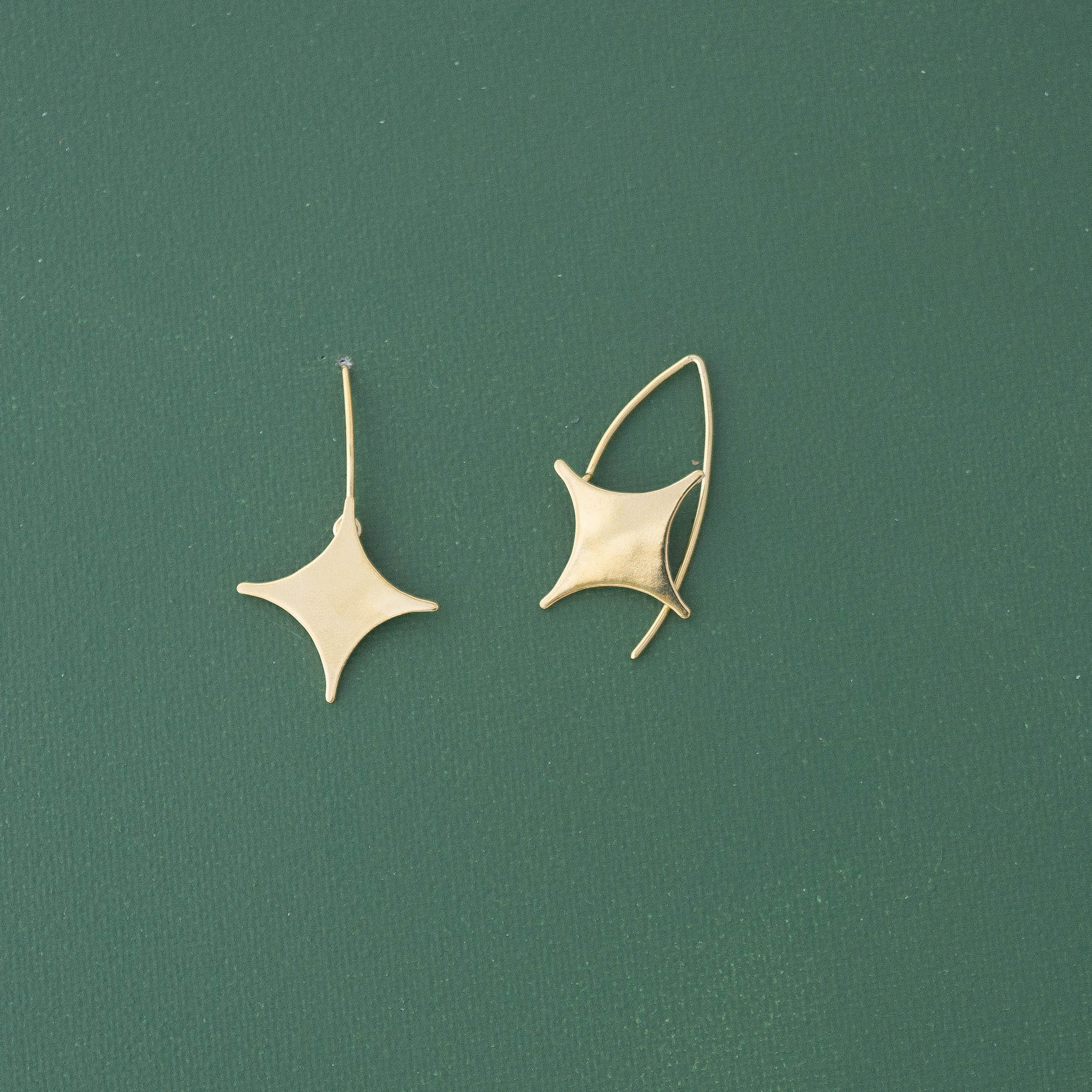 Star Gold Drop Earrings - emme